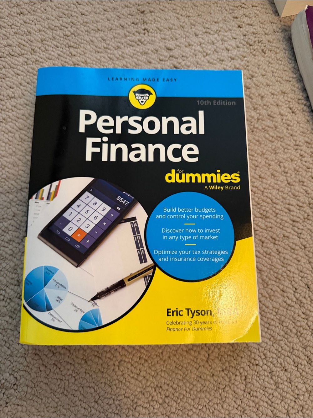 Personal Finance Guide - Black, Yellow & Blue Paperback